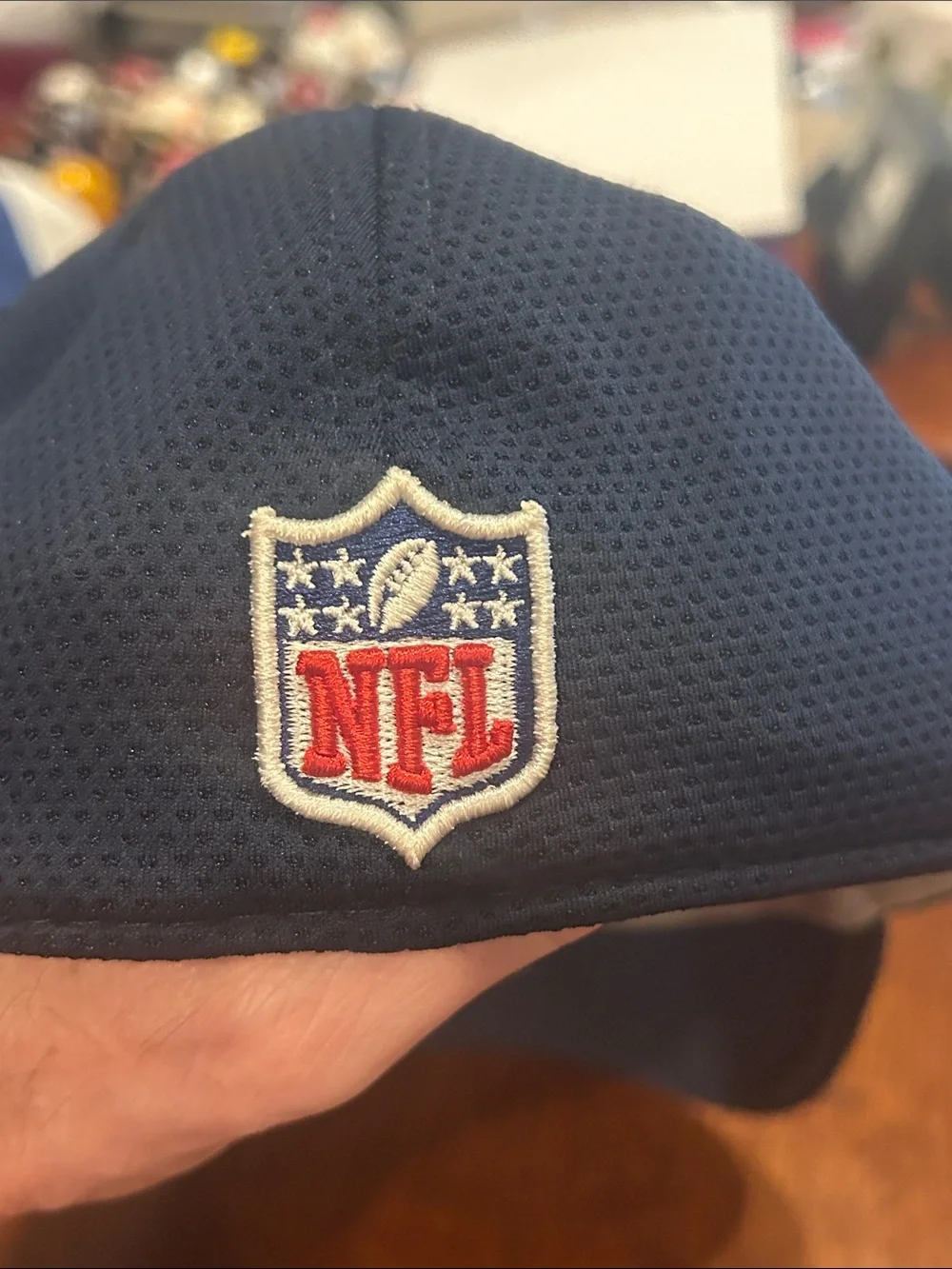 Dallas Cowboys New Era 39Thirty Navy Fitted Cap Silver 'D' Patch Small/Medium